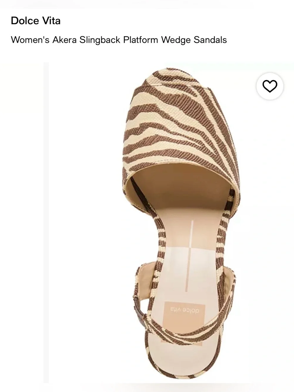 NWT Dolce Vita Akera Slingback Platform Wedge Sandals